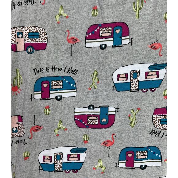 Secret Treasures 2PC Camping Pajama Lounge Set Turquoise Gray Size S/CH (4-6) - Picture 9 of 11